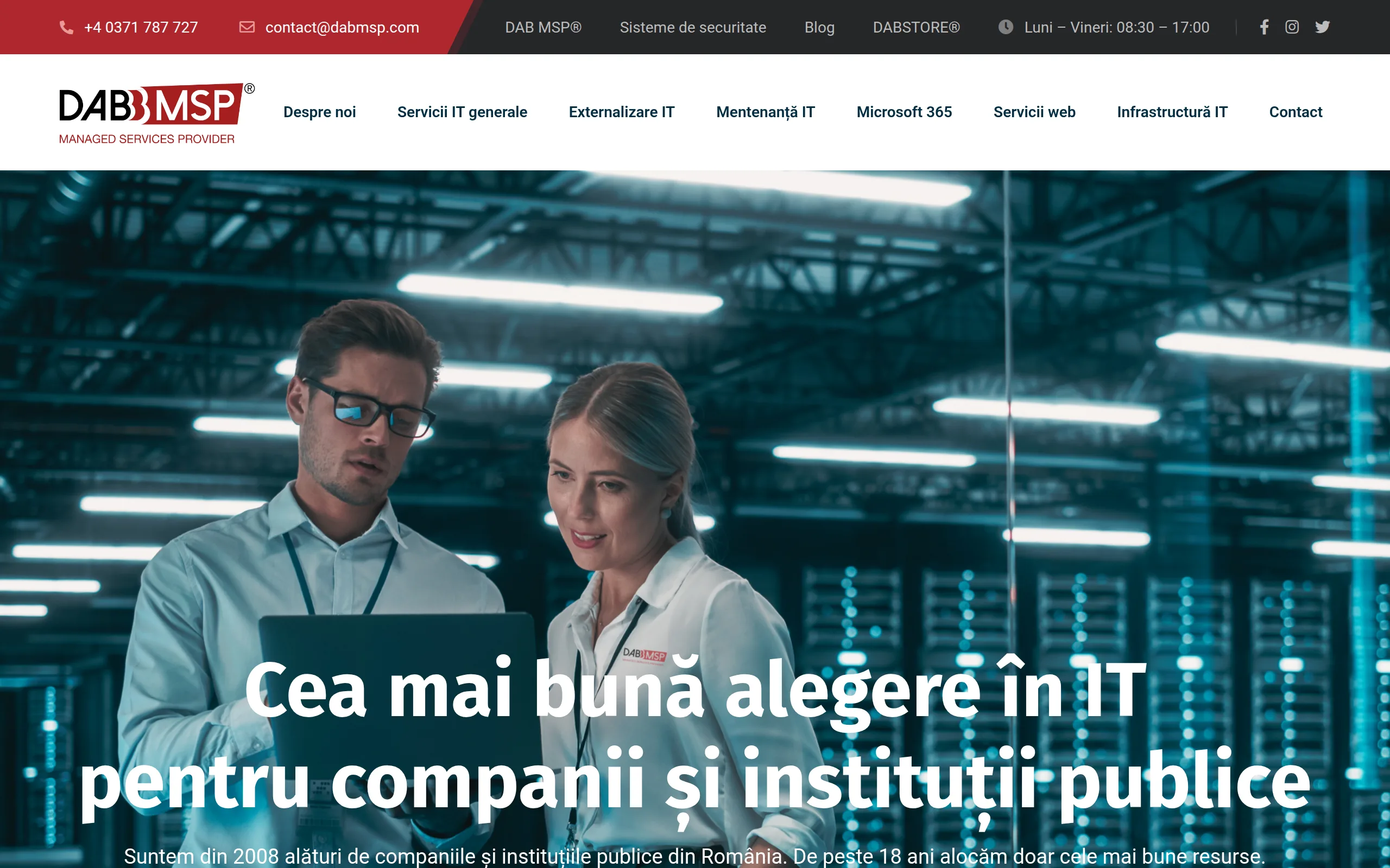 Pagina serviciilor IT de pe it.dabmsp.com