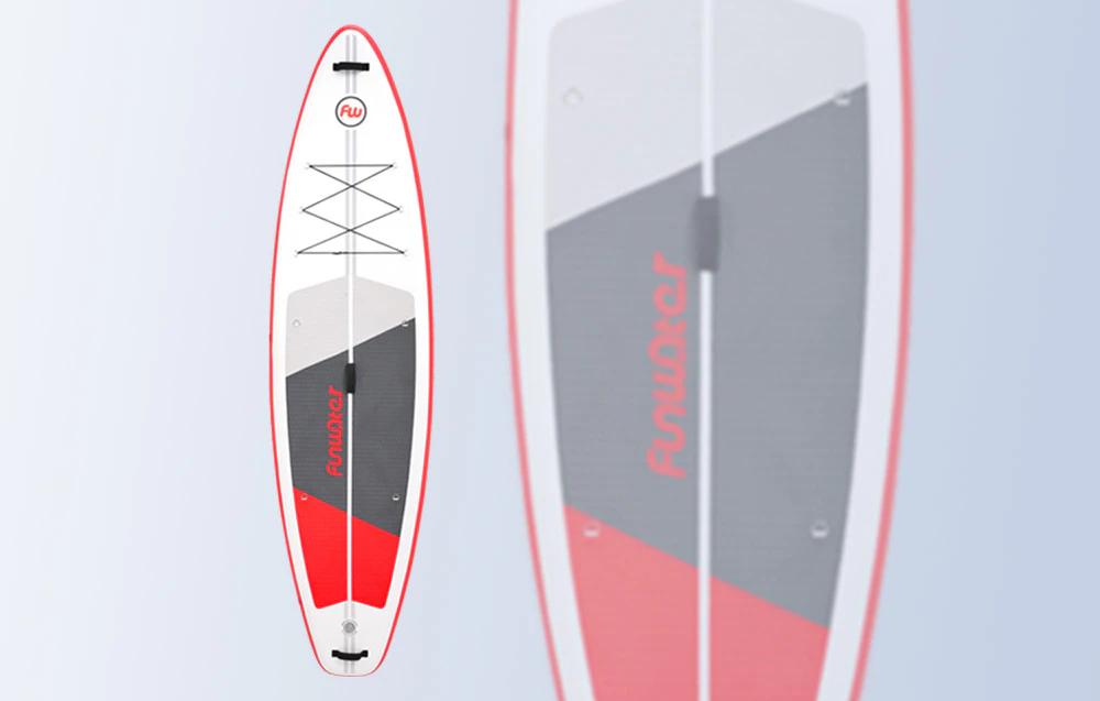 2 plăci de surf Funwater pe un fundal gri