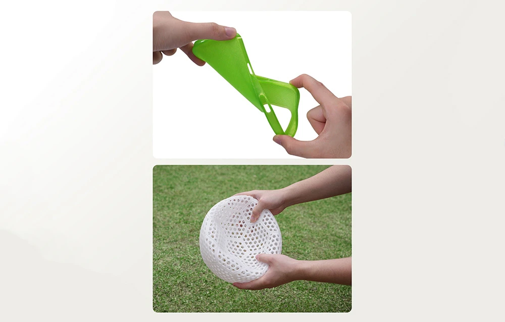 Husă verde pentru telefon și bilă albă din plastic flexibil