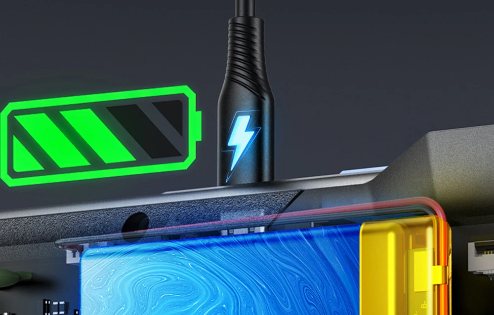 Clește de măsurare digital conectat la un cablu USB.