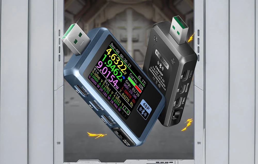 Tester USB care măsoară tensiunea și curentul după conectarea la dispozitiv