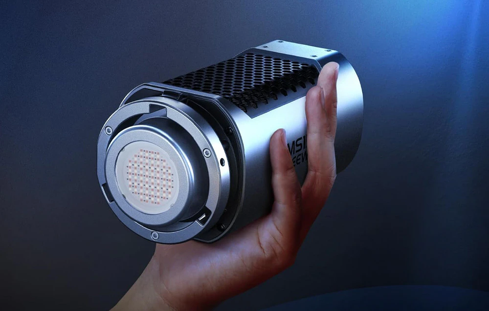 Lampă LED compactă Neewer ținută în mână, cu matrice de LED-uri vizibilă în partea frontală