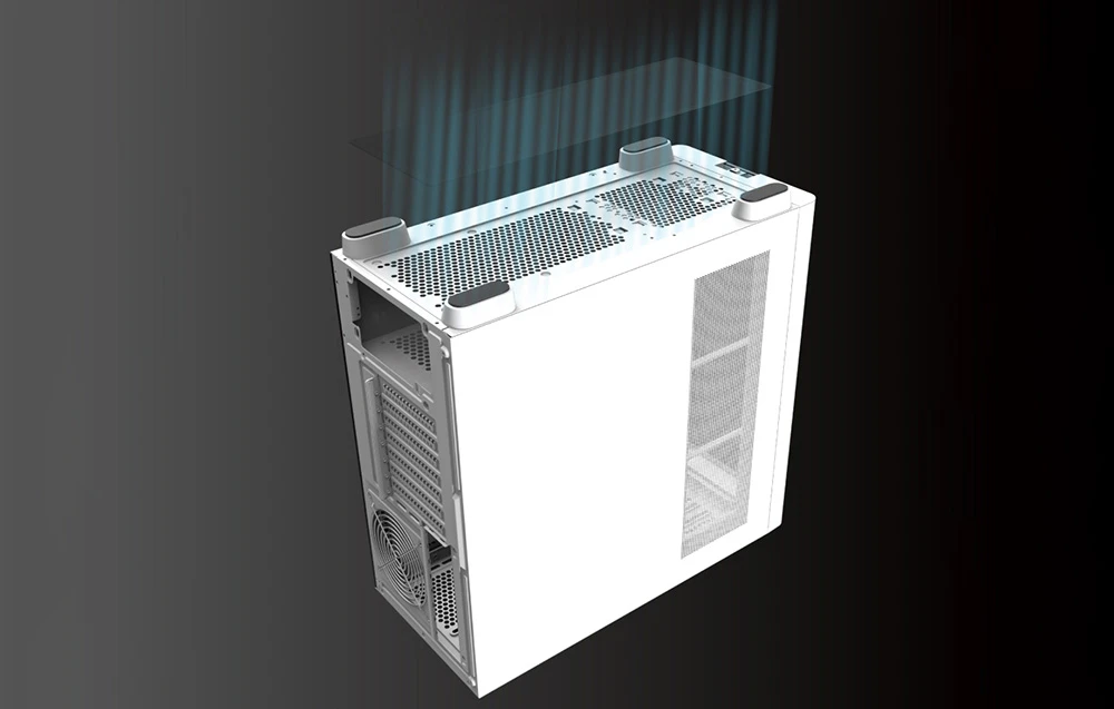 Covoraș magnetic atașat la partea superioară a carcasei pentru computer