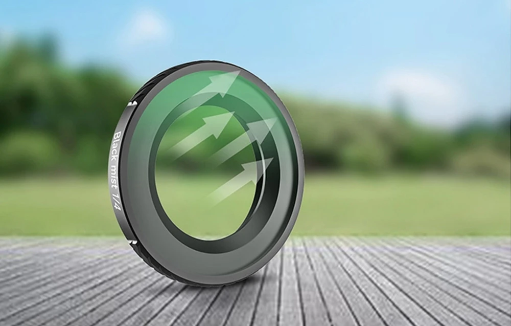 Filtru optic verde cu vizualizare grafică a fluxului de lumină prin straturile de sticlă