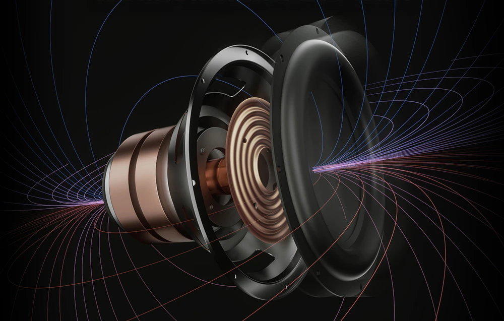 Drivere set audio pe un fundal negru