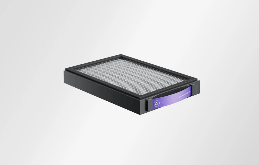 Filtru de carbon ultra-dens pentru xTool SafetyPro™ AP2 pe fundal gri