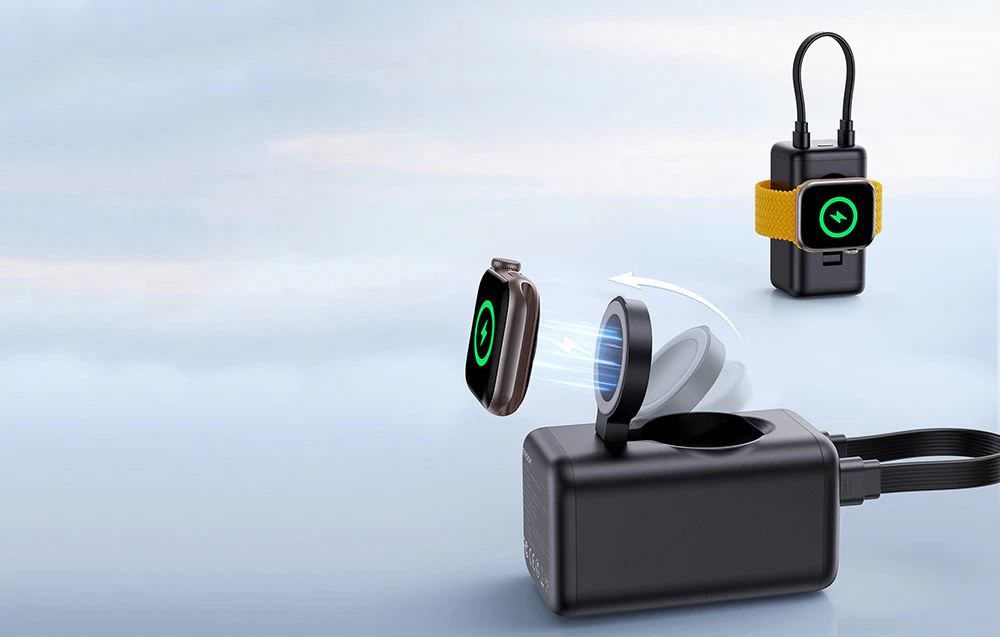 2 ceasuri inteligente conectate la powerbanks