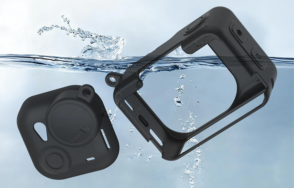 Carcasă din silicon negru pentru camera foto scufundată în apă