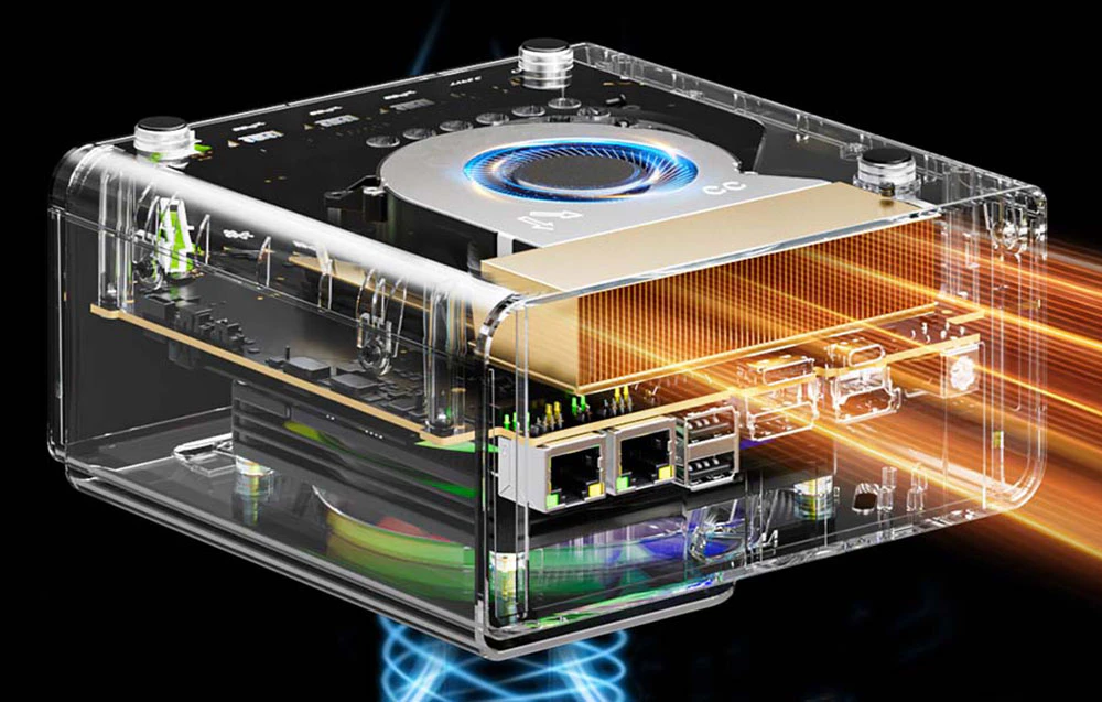 Sistemul de răcire al mini PC-ului.