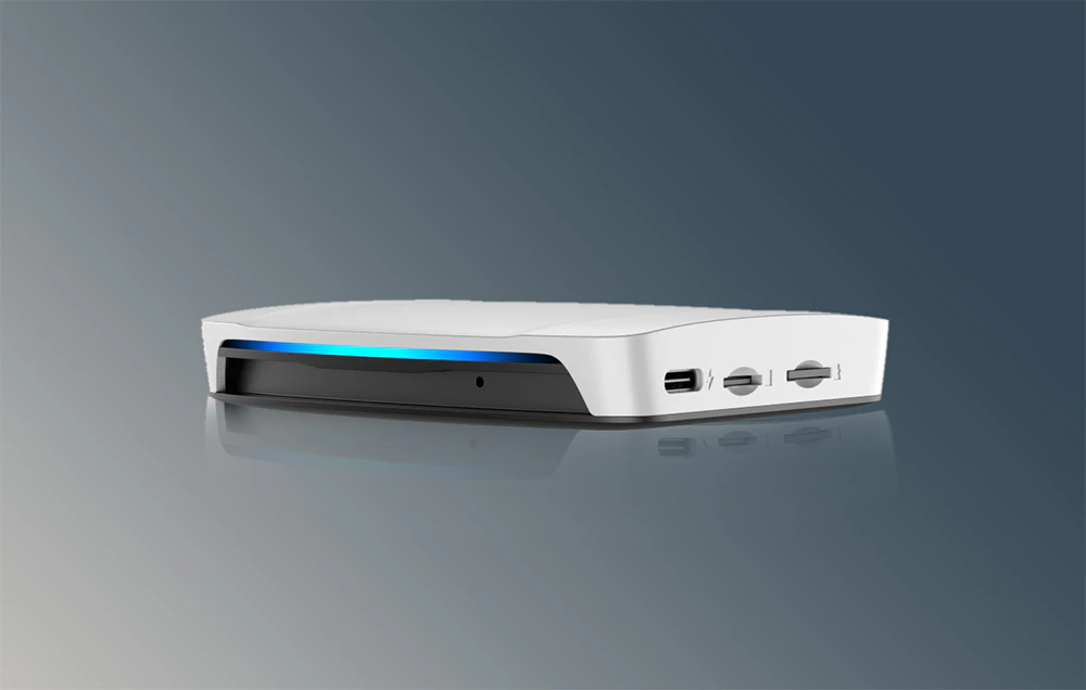 Adaptor auto wireless cu port USB pe fundal gri