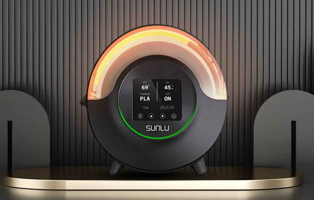 Uscătorul SUNLU S2 cu element de încălzire retroiluminat și panou de control vizibil