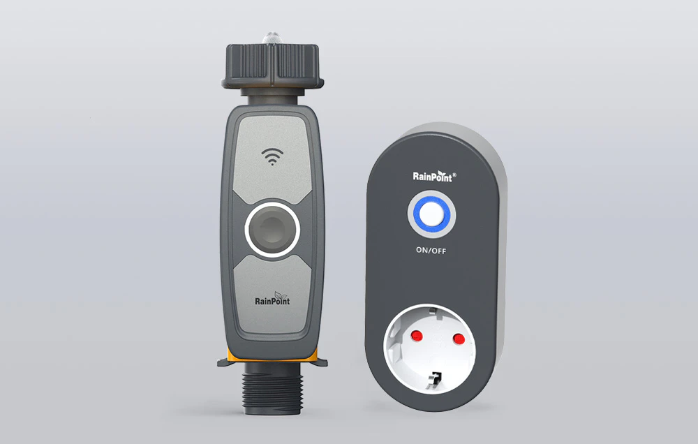 Gateway-ul Wi-Fi RainPoint, de culoare gri.