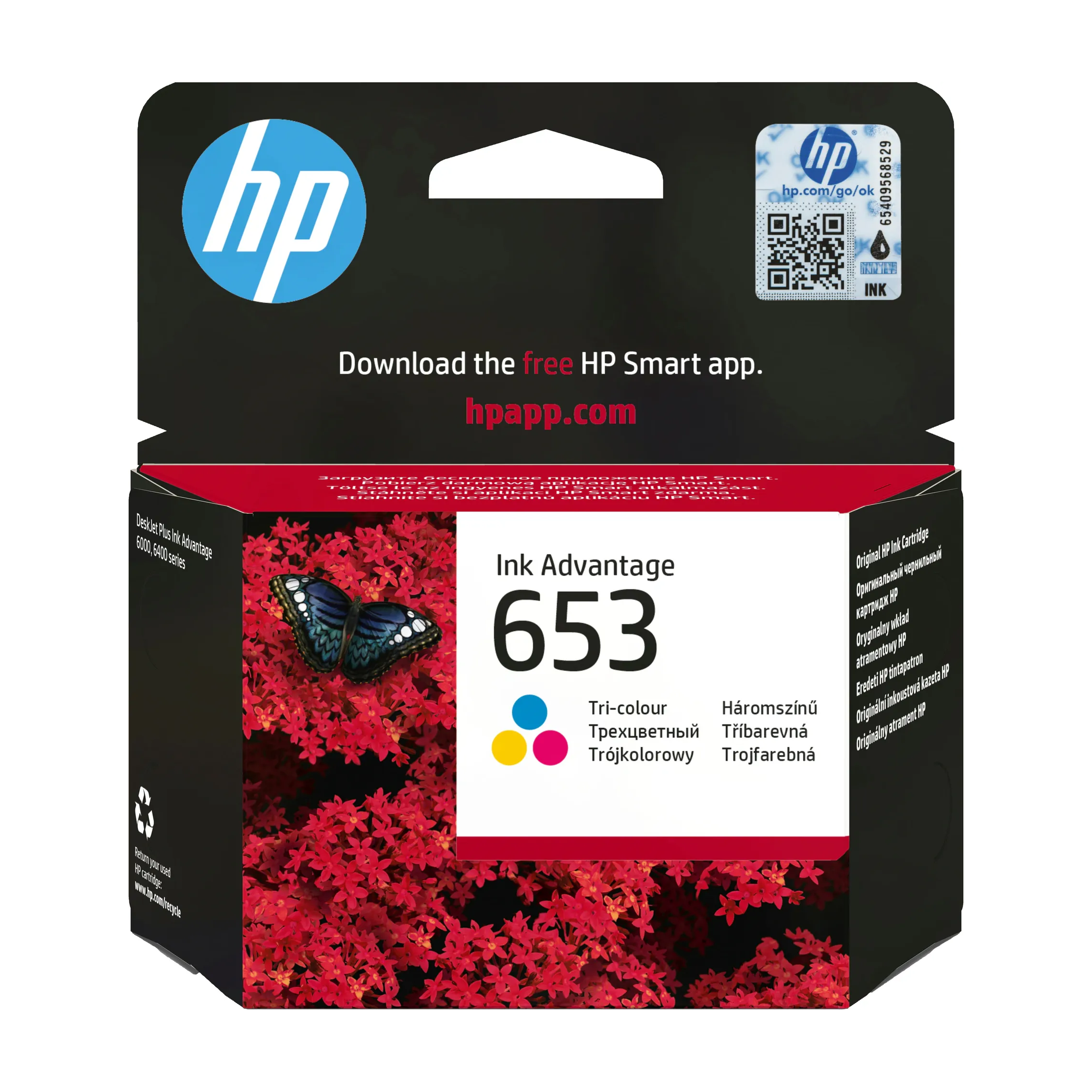 Cartuș cerneală HP 653 Tri-color Original Ink Advantage, 200 pagini