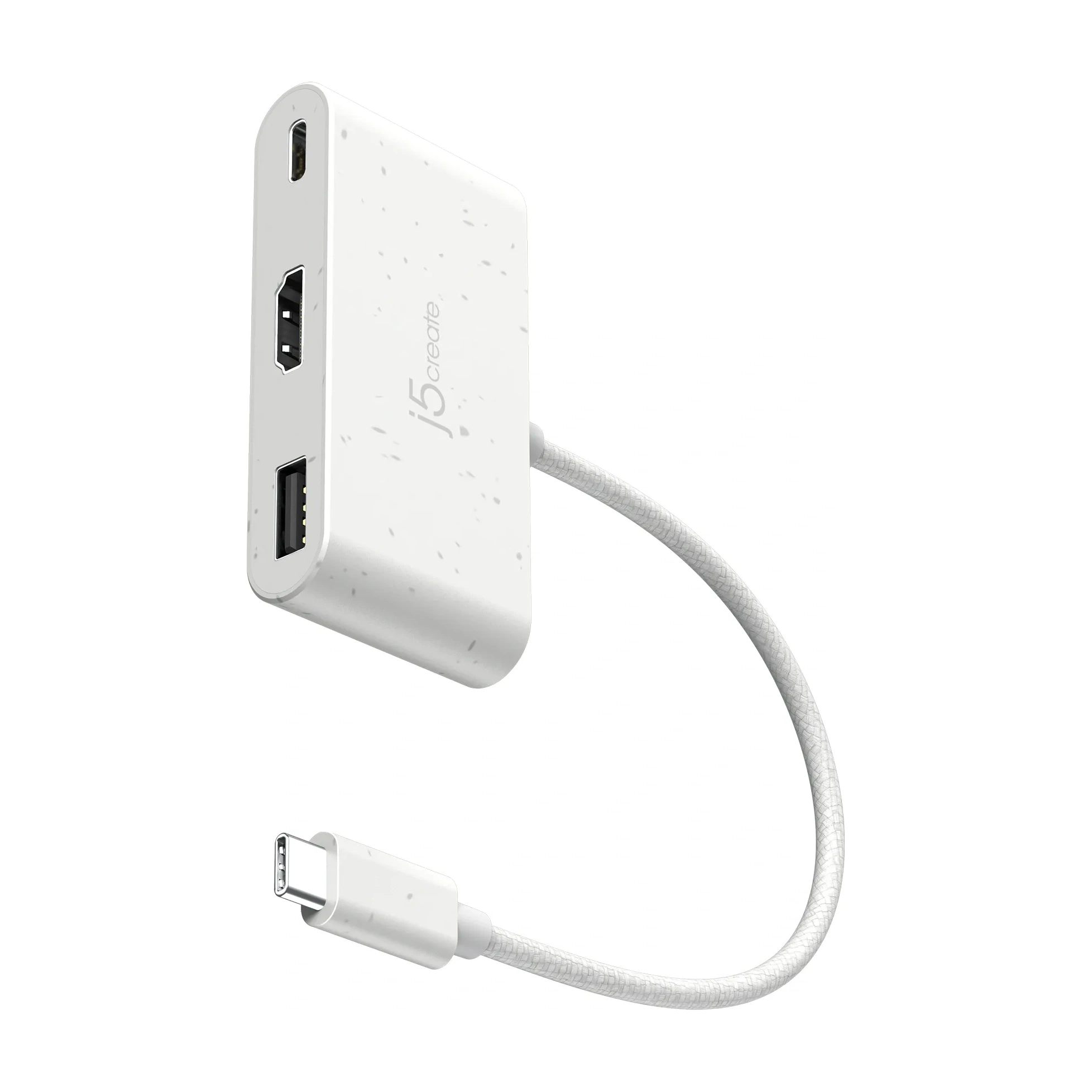 j5create JCA379EW - USB-C® to HDMI™ & USB™ Type-A with Power Delivery, USB Type-C, HDMI, USB 3.2 Gen 1 (3.1 Gen 1) Type-A, USB Type-C, 5000 Mbit/s, White, 100 W, • Available DisplayPort™ Alt Mode over USB-C® port for video output • Available USB™...