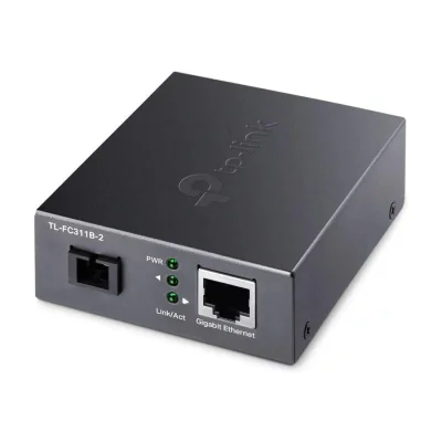 "10/100/1000 Mbps RJ45 to 1000 Mbps Single-mode SC WDM Bi-Directional Fiber Converter PORT: 1× Gigabit SC Port, 1× Gigabit RJ45 Port (Auto MDI/MDIX) SPEC: Full-duplex, Tx:1310 nm, Rx:1550 nm, Up to 2 km, Chassis TL-FC1420 Rack-mountable "