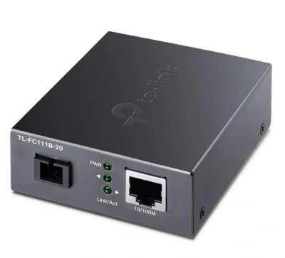 "10/100 Mbps RJ45 to 100 Mbps Single-mode SC WDM Bi-Directional Fiber Converter PORT: 1× 100Mbps SC Port, 1× 10/100M RJ45 Port (Auto MDI/MDIX) SPEC: Full-duplex, Tx:1310 nm, Rx:1550 nm, Up to 20 km, Chassis TL-FC1420 Rack-mountable"