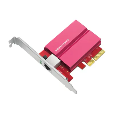 10 Gigabit PCIe Network Adapter SPEED: 10 Gbps SPEC: 1×RJ45,  Full-Height Bracket/Low-Profile Bracket FEATURE: Multi-Speed Compatibility, Wake on LAN, Flow Control