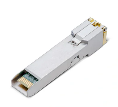 "10GBASE-T RJ45 SFP+ Module SPEC: 10Gbps RJ45 Copper Transceiver, Plug and Play with SFP+ Slot, Support DDM (Temperature and Voltage), Up to 30 m Distance (Cat6a or above)"