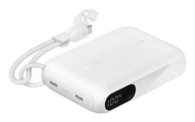 10K PD20W POWER BANK WITH/DISPLAY WHITE