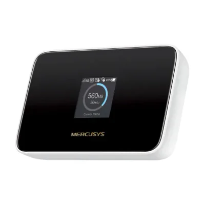 150Mbps 4G LTE Mobile Wi-Fi Build-In 150Mbps 4G LTE Modem SPEED: 287 Mbps at 2.4 GHz, 4G Cat4 150/50 Mbps SPEC: 1.44 Inch Screen Display, FDD-LTE (B1/B3/B5/B7/B8/B20/B28), TDD- LTE (B38/B40), HSPA+/UMTS (B1/B5/B8) FEATURE: Wi-Fi 6, MERCUSYS App, Buil