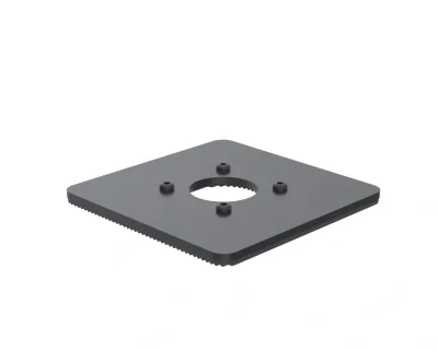 150X150MM BASEPLATE 5MM - BLACK/