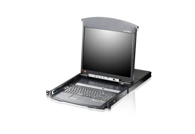 16-Port 19in. Dual Rail CAT5 LCD KVM ove