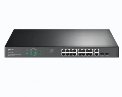 "18-Port Gigabit Rackmount  Switch with 16-Port PoE+ PORT: 16× Gigabit PoE+ Ports, 2× Gigabit Non-PoE Ports, 2× Combo Gigabit SFP Slots SPEC: 802.3at/af, 250 W PoE Power, 1U 19-inch Rack-mountable Steel Case FEATURE: Plug and Play"