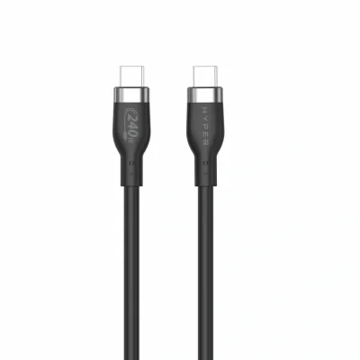 1M USB-C CHARGING CABLE BLAC/K SILICONE 240W