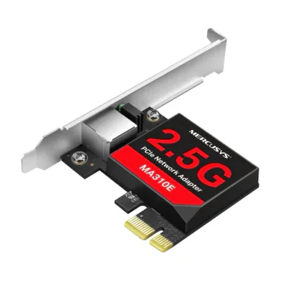 2.5 Gigabit PCIe Network Adapter SPEED: 2.5 Gbps SPEC: 1×RJ45,  Full-Height Bracket/Low-Profile Bracket FEATURE: Multi-Speed Compatibility, Wake on LAN, Flow Control