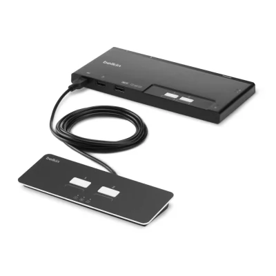 2-PORT DUAL HEAD BASE MODULAR/SECURE KVM SWITCH PP4.0 W/REMOTE