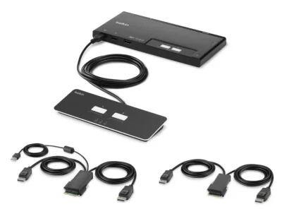 2-PORT DUAL HEAD DP MODULAR/SECURE KVM SWITCH PP4.0 W/REMOTE