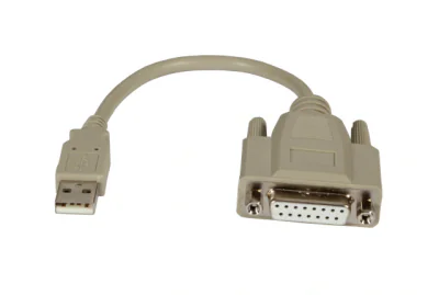 20CM USB-A STECKER / D-SUB15P/USB 2.0 ADAPTERKABEL GAME PORT