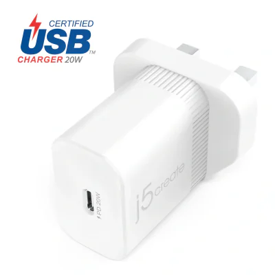 20W PD USB-C WALL CHARGER - UK/