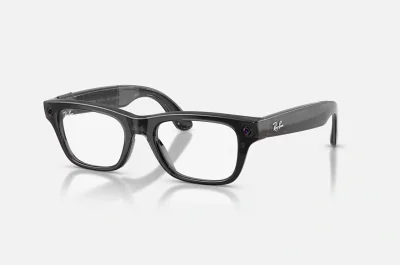 23 Ray-Ban Meta Blayzer Optics Gen 2 AI Glasses Shiny Transparent Black/Demo RW7001 8526 54