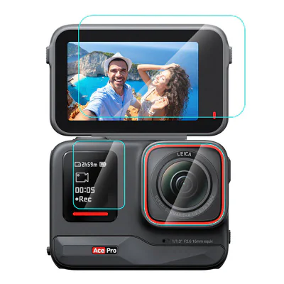 3 în 1 Folie de sticlă temperată PULUZ pentru Insta360 Ace Pro (PU951T)