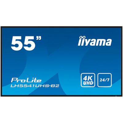 55IN 3840X2160 4K UHD IPS 1 HAZ/VGA HDMI 500CD/QM MEDIA PLAY USB "LH5541UHS-B2"