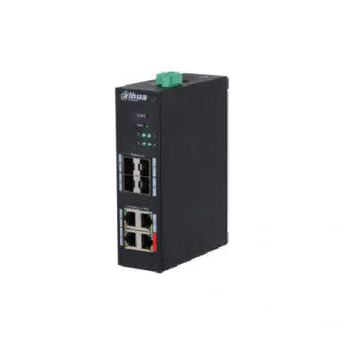 8-Port Hardened Managed Switch with 4-Port PoE  > Comes with 4 × 10/100 Mbps PoE ports and 4 × SFP 1000 Mbps uplink ports > Meets the requirements of IEEE 802.3af and IEEE 802.3at power supply standards. The red port complies Hi-PoE/IEEE 802.3bt stan