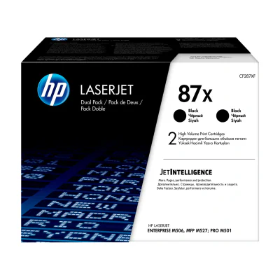 87X 2-pack High Yield Black Original LaserJet Toner Cartridges