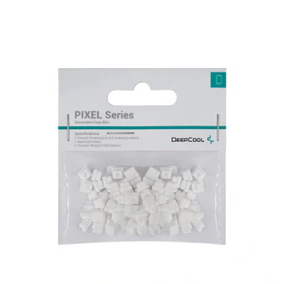 Accesoriu decorativ pt. carcasa DeepCool "PIXEL WH", silicon, 5.4x5.4x4mm, pachet 100 buc, alb, "R-PIXEL-WH100-G-1" 6933412796701