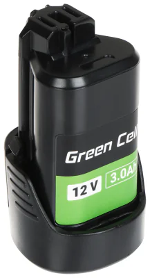 Acumulator de rezervă pentru scule electrice Green Cell PTBO12V3-GC, compatibil Bosch, 12 V, 3 Ah