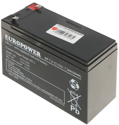 Acumulator Europower 12V/7.2AH-EUROPOWER-EP, 12 V, 7,2 Ah