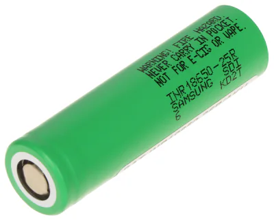 Acumulator Li-Ion Samsung BAT-INR18650-25R/AKU, 3,6 V, 2,5 Ah, 18650