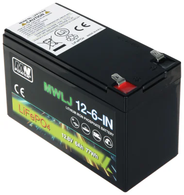 Acumulator LiFePO4 MW POWER 12.8V/6AH/LIFEPO4-MWLJ, 12,8 V, 6 Ah