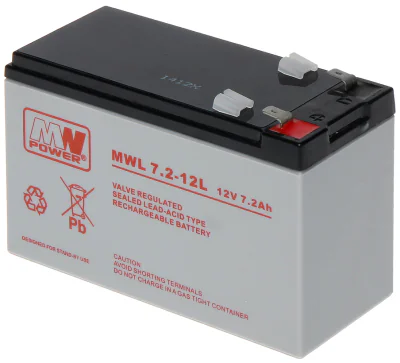 Acumulator MW POWER 12V/7.2AH-MWL, 12 V, 7,2 Ah