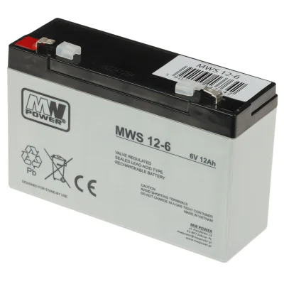Acumulator MW POWER 6V/12AH-MWS, 6 V, 12 Ah