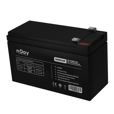 ACUMULATOR NJOY GP09122F 12V Tip VRLA AGM Terminale F2 Durata teoretica de viata in mod asteptare pana la 5 ani Cycle Use 14.4V-15.0V (-30mV/C), max. Current: 2.7A Float Use 13.5-13.8V (-20 mV/C) https://www.njoy.global/product/gp09122f?el=resources