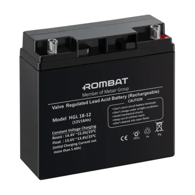 Acumulator stationar 18Ah/12V HGL12-18; Dimensiuni: 181 x 77 x 167 cm.