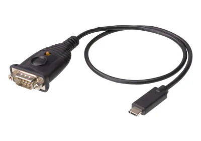 Adaptor Aten USB-C to RS-232, Conector 1: RS-232, Conector 2: USB Lungime cablu: 0,45 m. Culoarea produsului: Negru