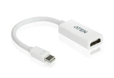 Adaptor ATEN VC980-AT. Conector 1: Mini DisplayPort, Conector 2: HDMI, Conector 1 gen: Tată. Greutate: 17 g, Lățime: 21 mm, Adâncime: 190 mm. Lăţime de ambalaj: 125 mm, Adâncimea de ambalaj: 180 mm, Înălţime de ambalaj: 35 mm. Cantitate per ambalaj: 