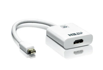 Adaptor Aten VC981-AT. Conector 1: Mini DisplayPort, Conector 2: HDMI, Conector 1 gen: Tată. Greutate: 75 g, Lățime: 45 mm, Adâncime: 175 mm. Lăţime de ambalaj: 19 mm, Adâncimea de ambalaj: 120 mm, Înălţime de ambalaj: 212 mm. Cantitate per ambalaj: 